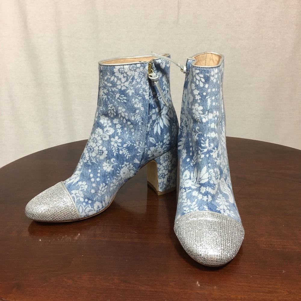 Polly Plume Denim Ankle Boots